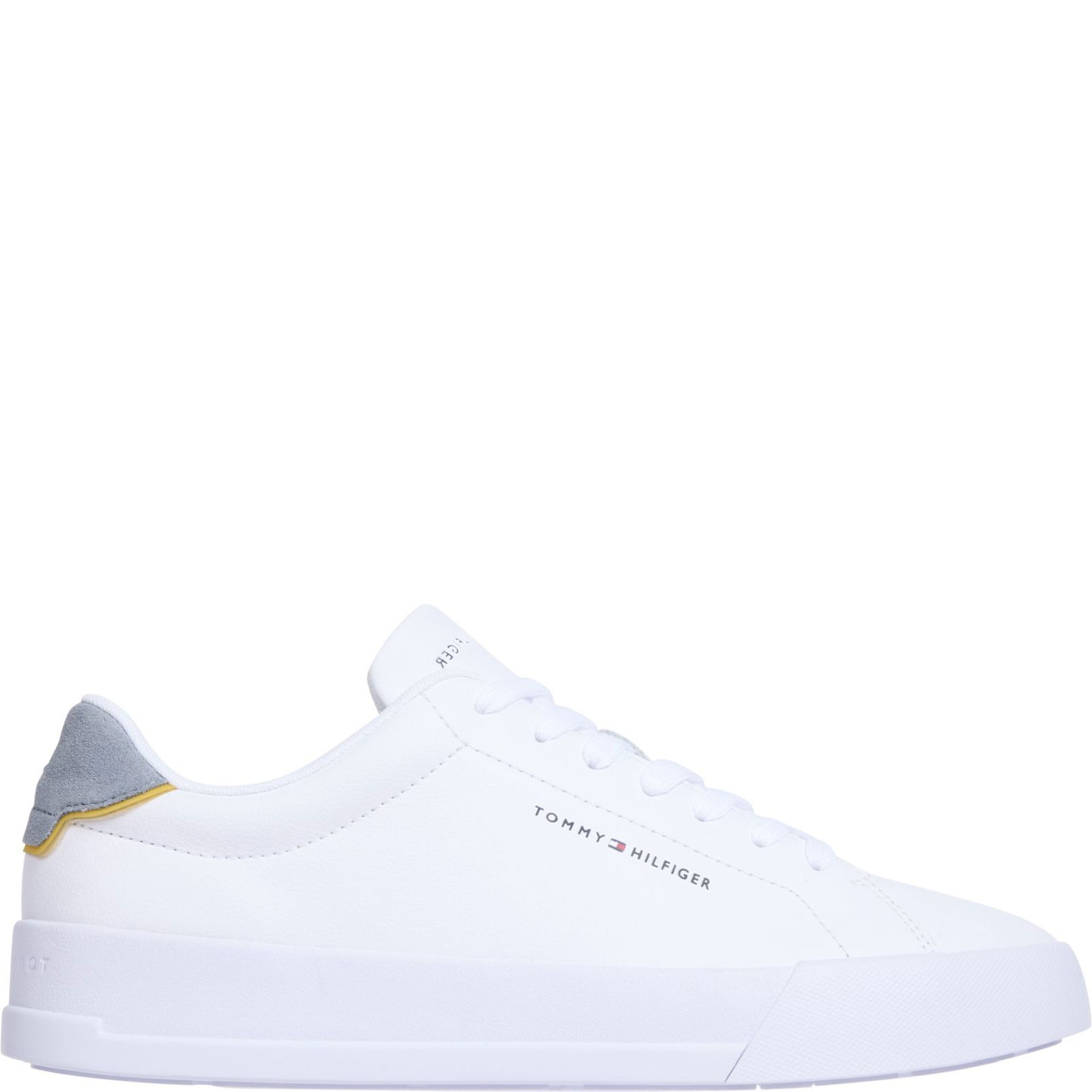 TOMMY HILFIGER Laisvalaikio bateliai vyrams, Balta, Court detail sneaker 1