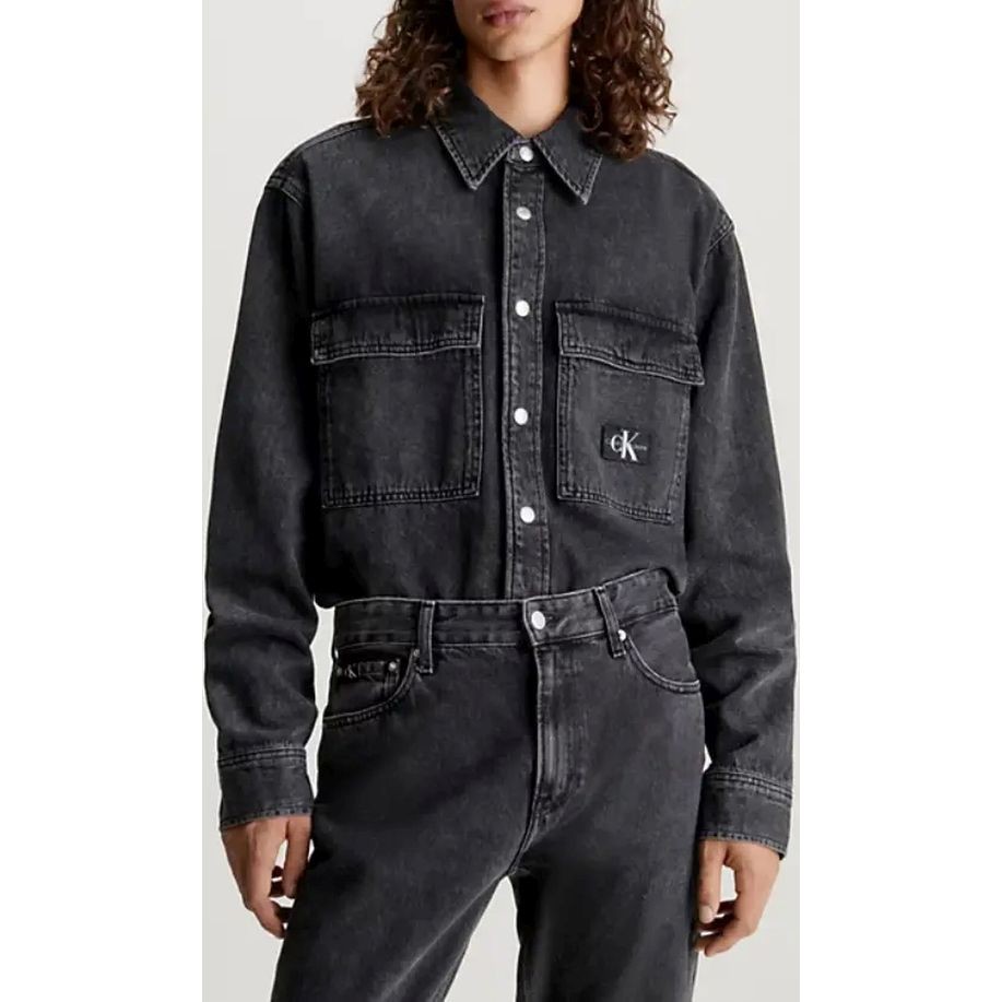 CALVIN KLEIN JEANS Marškiniai ilgomis rankovėmis vyrams, Mėlyna, L/s shirt 2