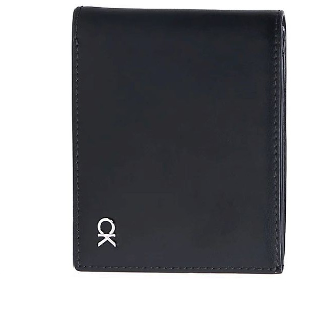 CALVIN KLEIN Piniginė vyrams, Juoda, Bifold 5cc w/coin 1