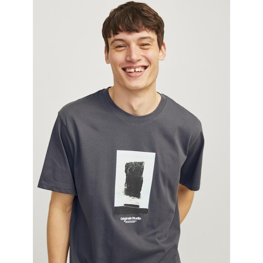 JACK & JONES Marškinėliai vyrams, Pilka, Vester bro picture tee 5