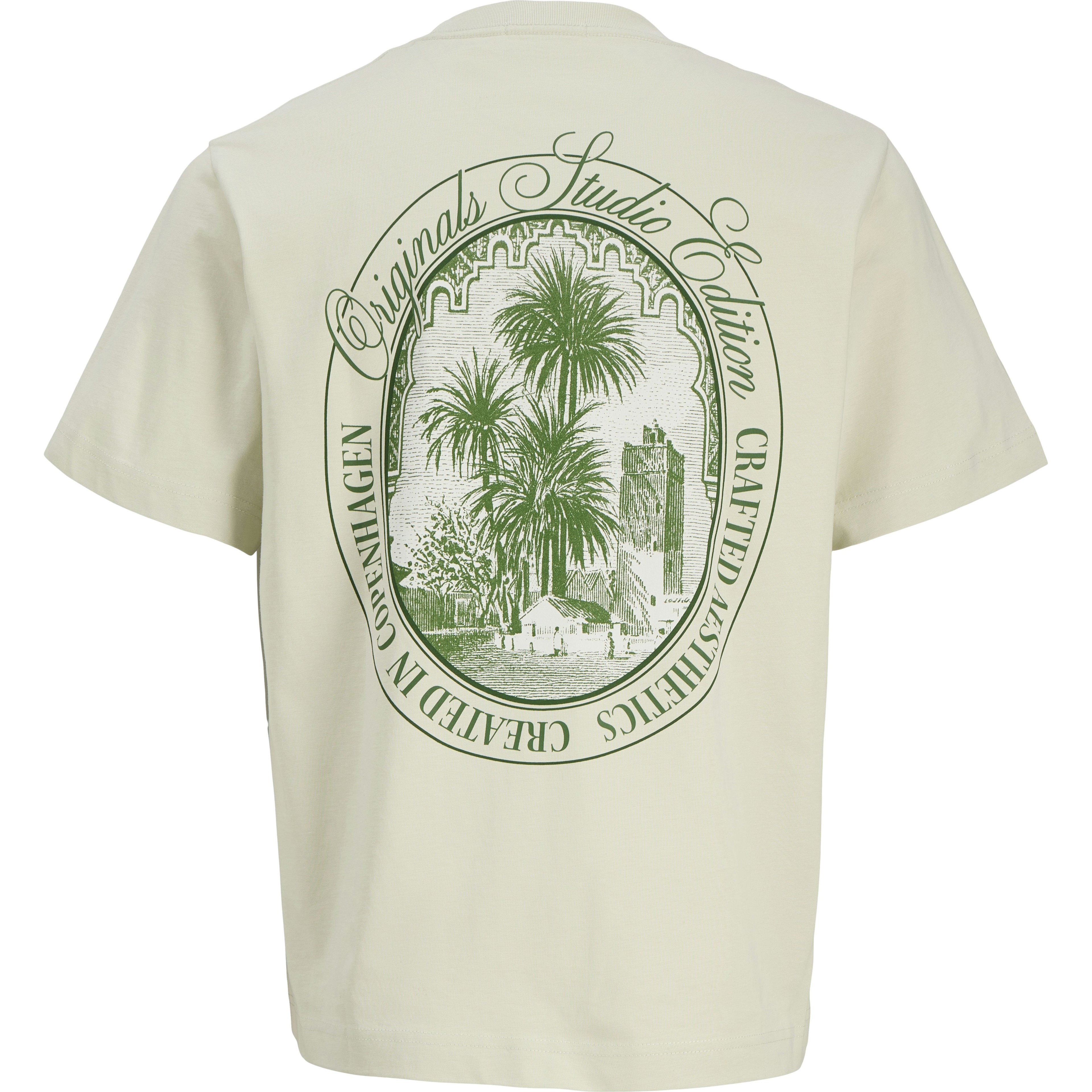 JACK & JONES Marškinėliai vyrams, Žalia, Hydra back tee 2