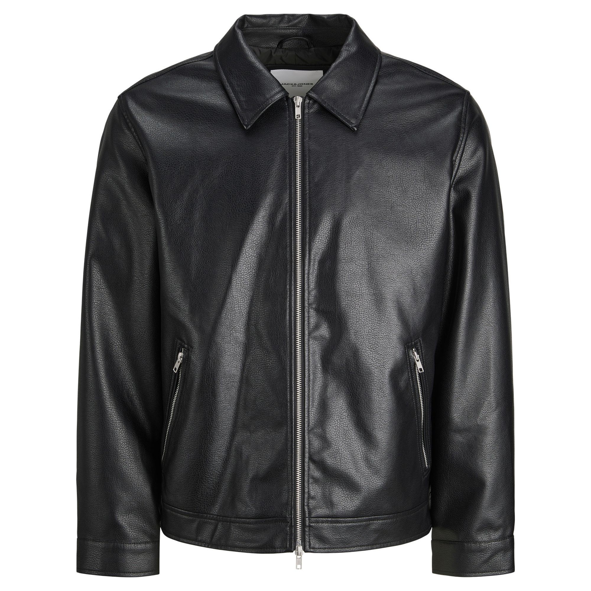 JACK & JONES Odinė striukė vyrams, Juoda, Casablanca pu 1