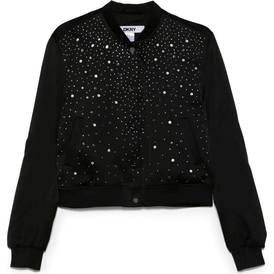DKNY Bomberis moterims, Juoda, L/s studded bomber 1