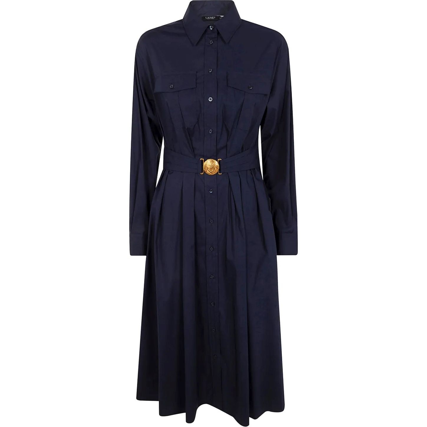 LAUREN RALPH LAUREN Midi suknelė moterims, Mėlyna, Gistal-short sleeve-day dress 1