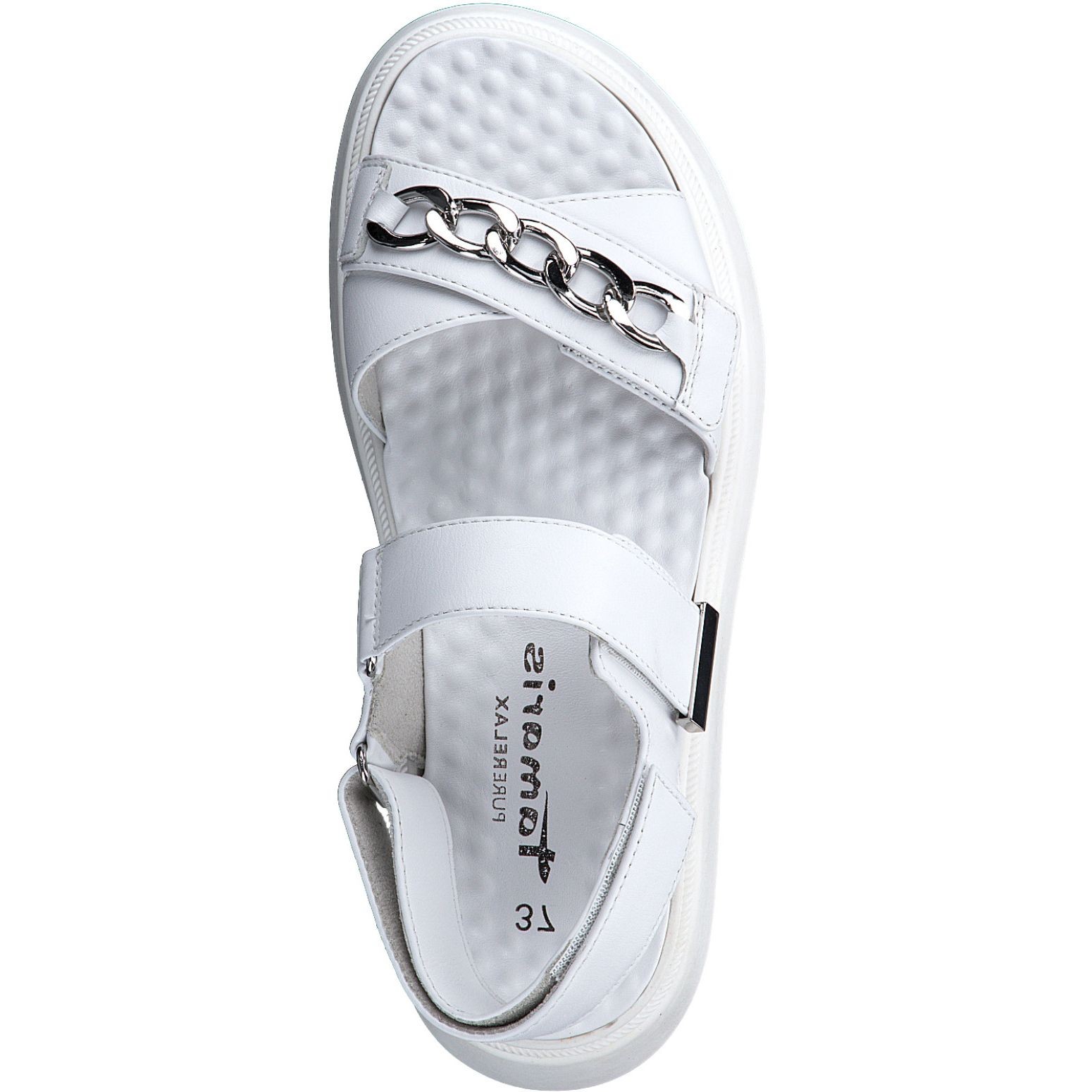 TAMARIS Basutės moterims, Balta, SANDALS 5