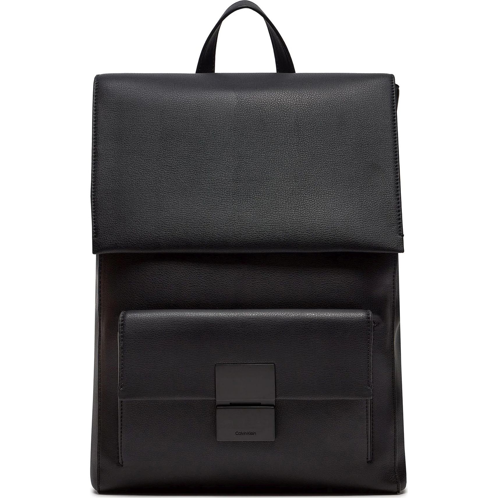 CALVIN KLEIN Kuprinė vyrams, Juoda, Iconic plaque flap backpack 1