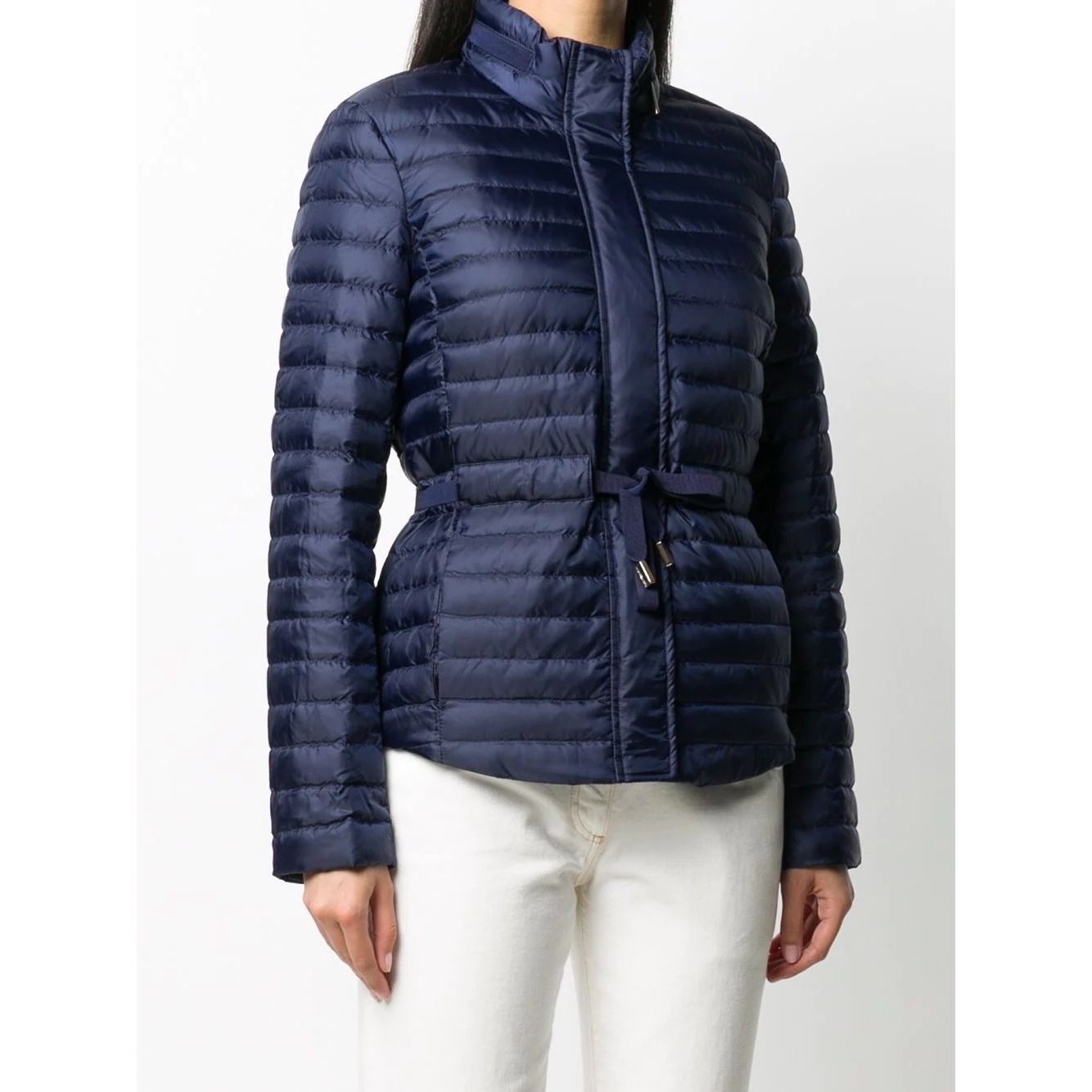 MICHAEL KORS Pūkinė striukė moterims, Mėlyna, Belted packable puffer 3