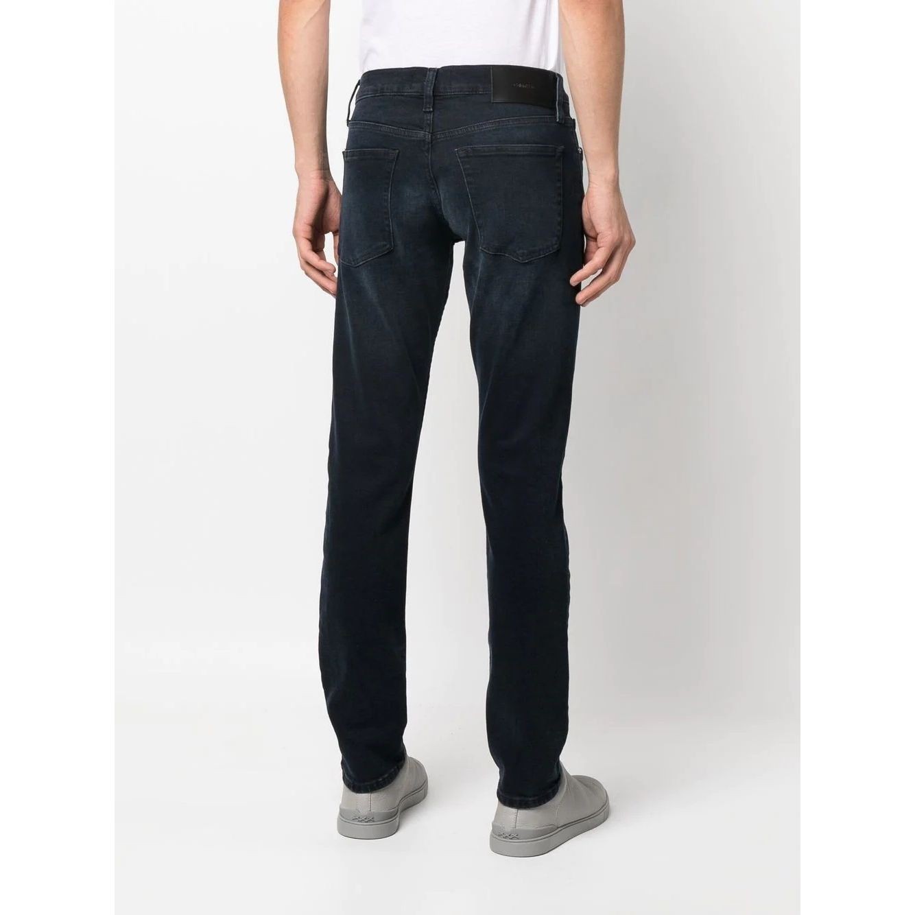 CALVIN KLEIN Aptempti džinsai vyrams, Mėlyna, Slim fit blue black 3