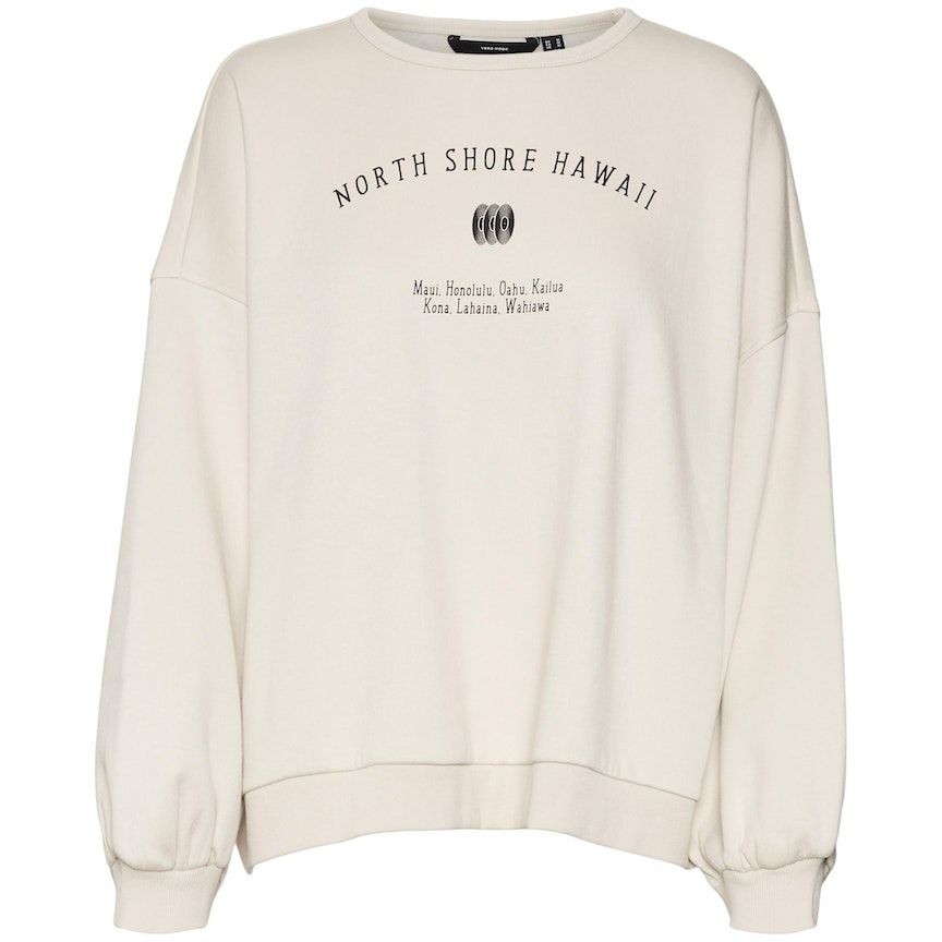 VERO MODA Sportinis nertinis moterims, Balta, Vmmaly sweatshirt 1