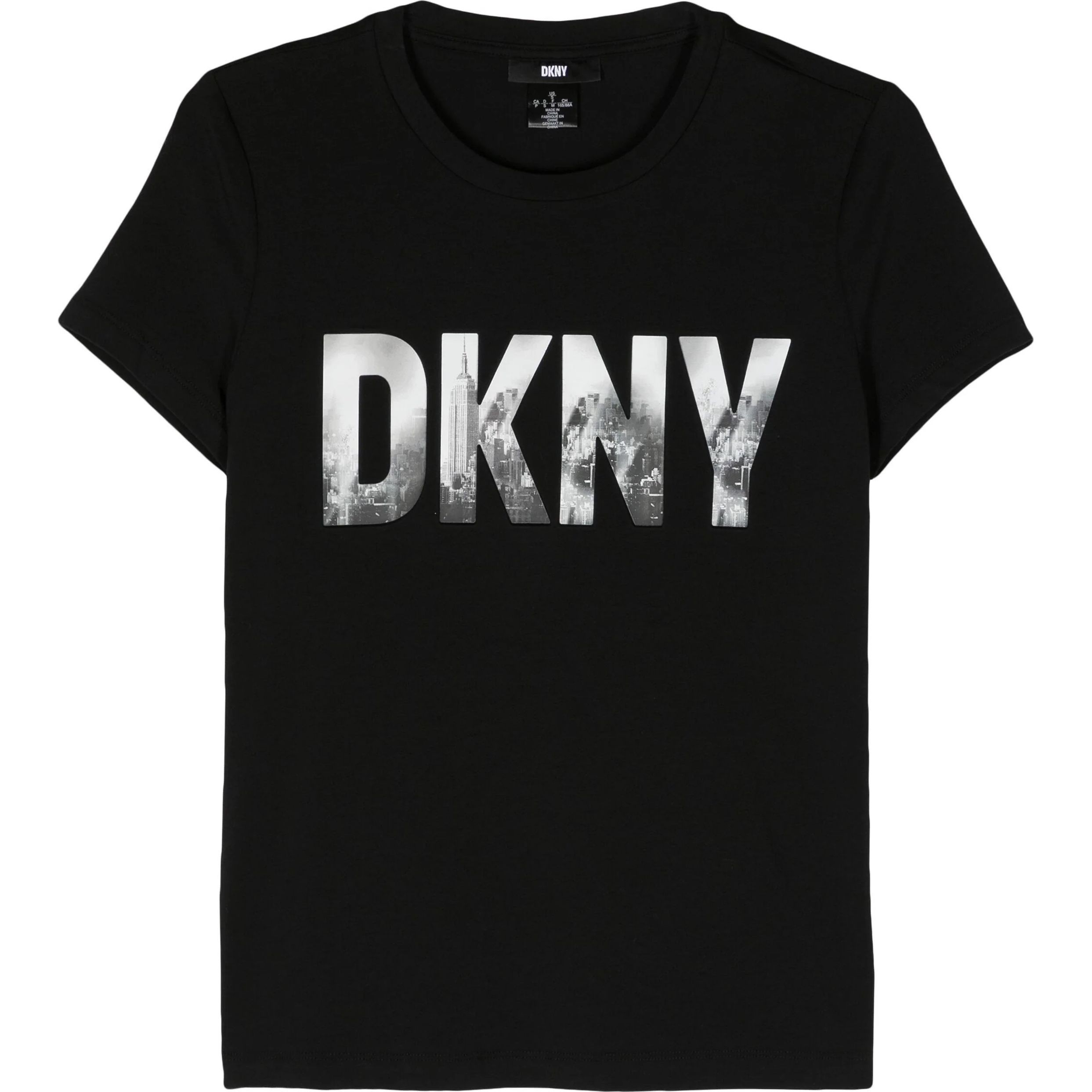 DKNY Marškinėliai trump. rankovėmis moterims, Juoda, S/s soho logo t shrt 1
