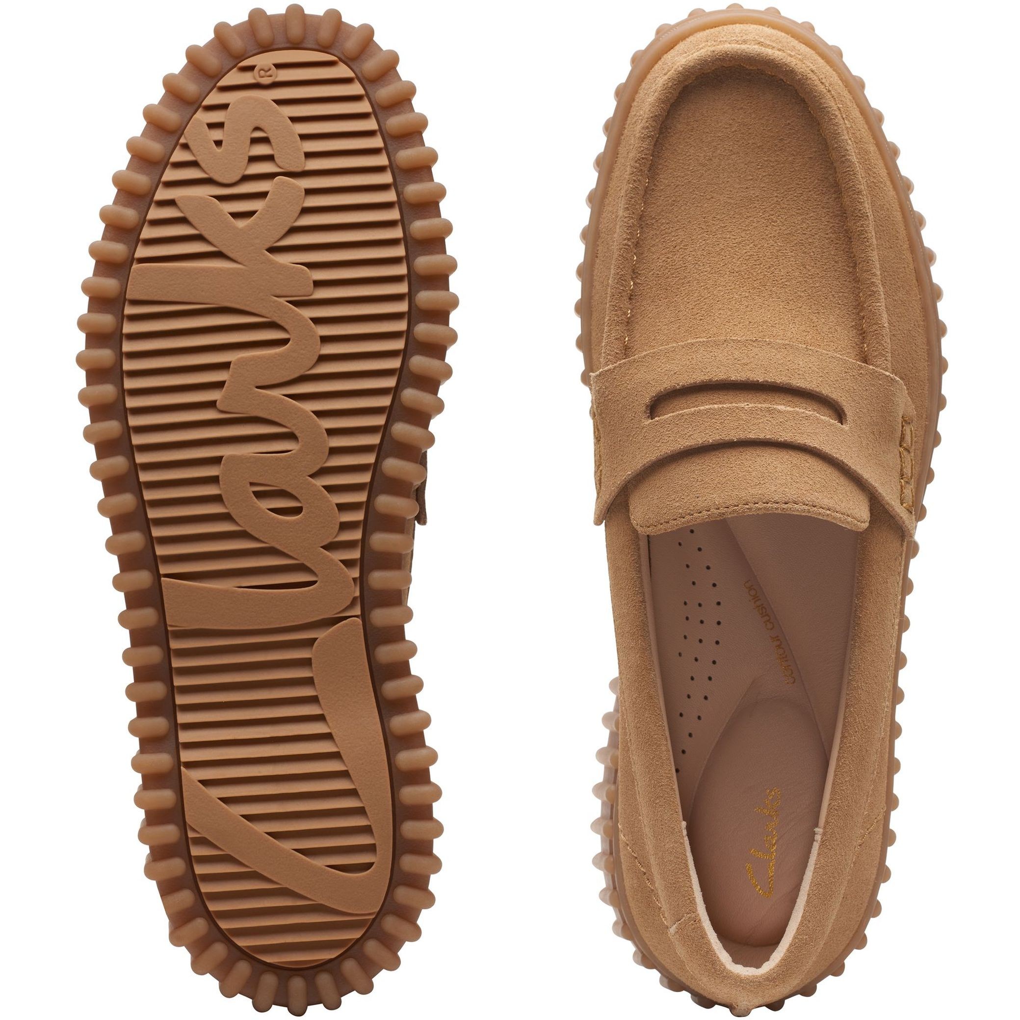 CLARKS Loaferiai moterims, Smėlio, Torhill Penny Loafers 7