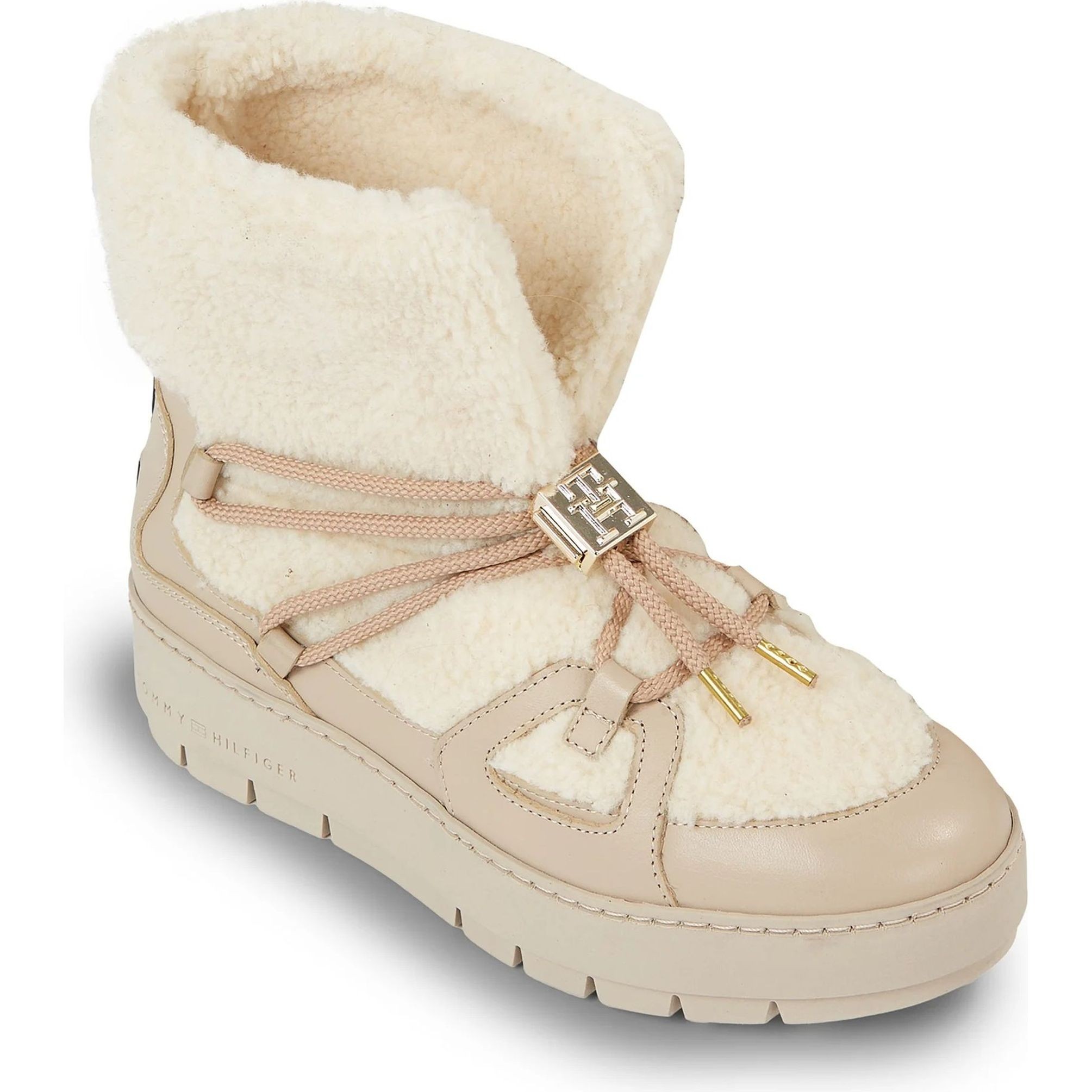 TOMMY HILFIGER Aulinukai moterims, Smėlio, Teddy snowboot 1