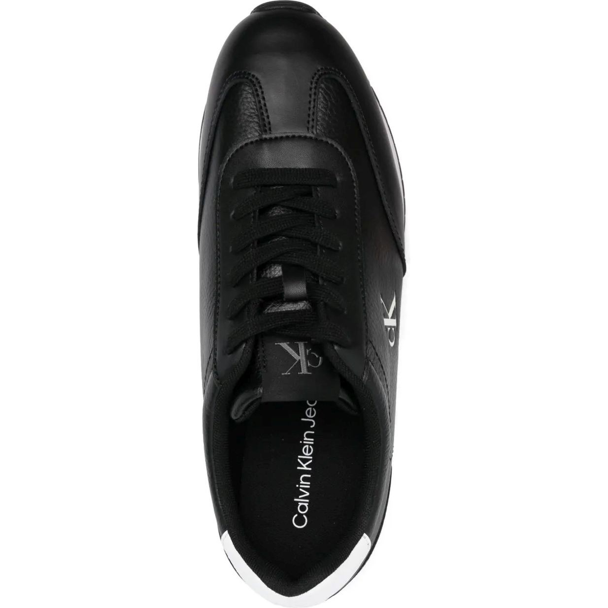 CALVIN KLEIN JEANS Laisvalaikio bateliai vyrams, Juoda, Runner lace up sneaker 4