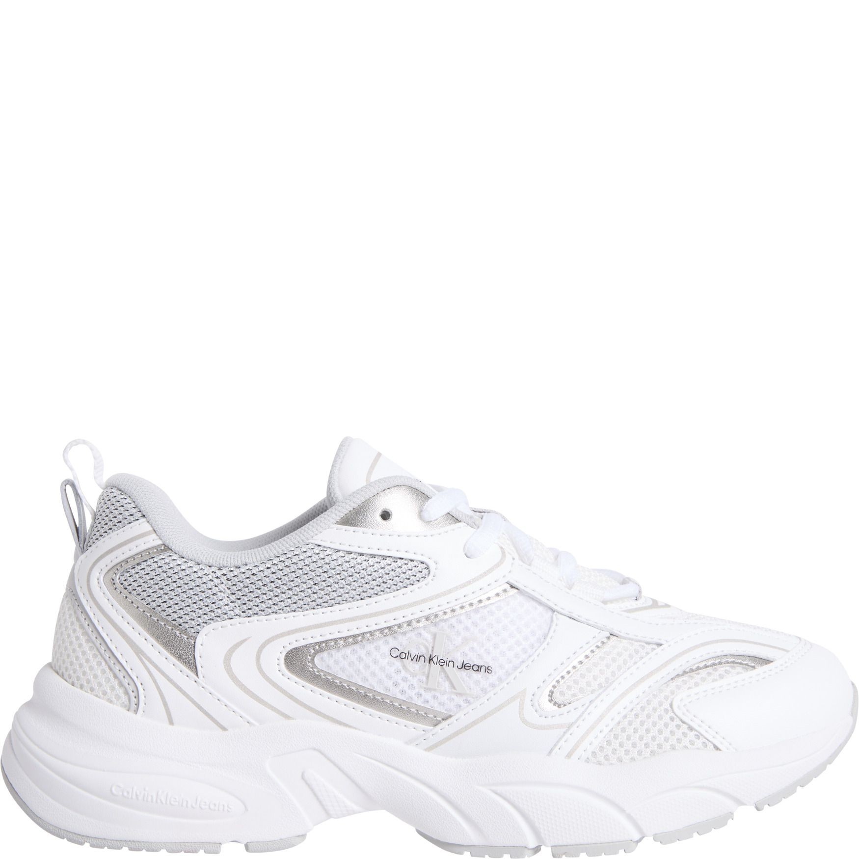CALVIN KLEIN JEANS Laisvalaikio bateliai moterims, Balta, Retro tennis mesh sneaker 2