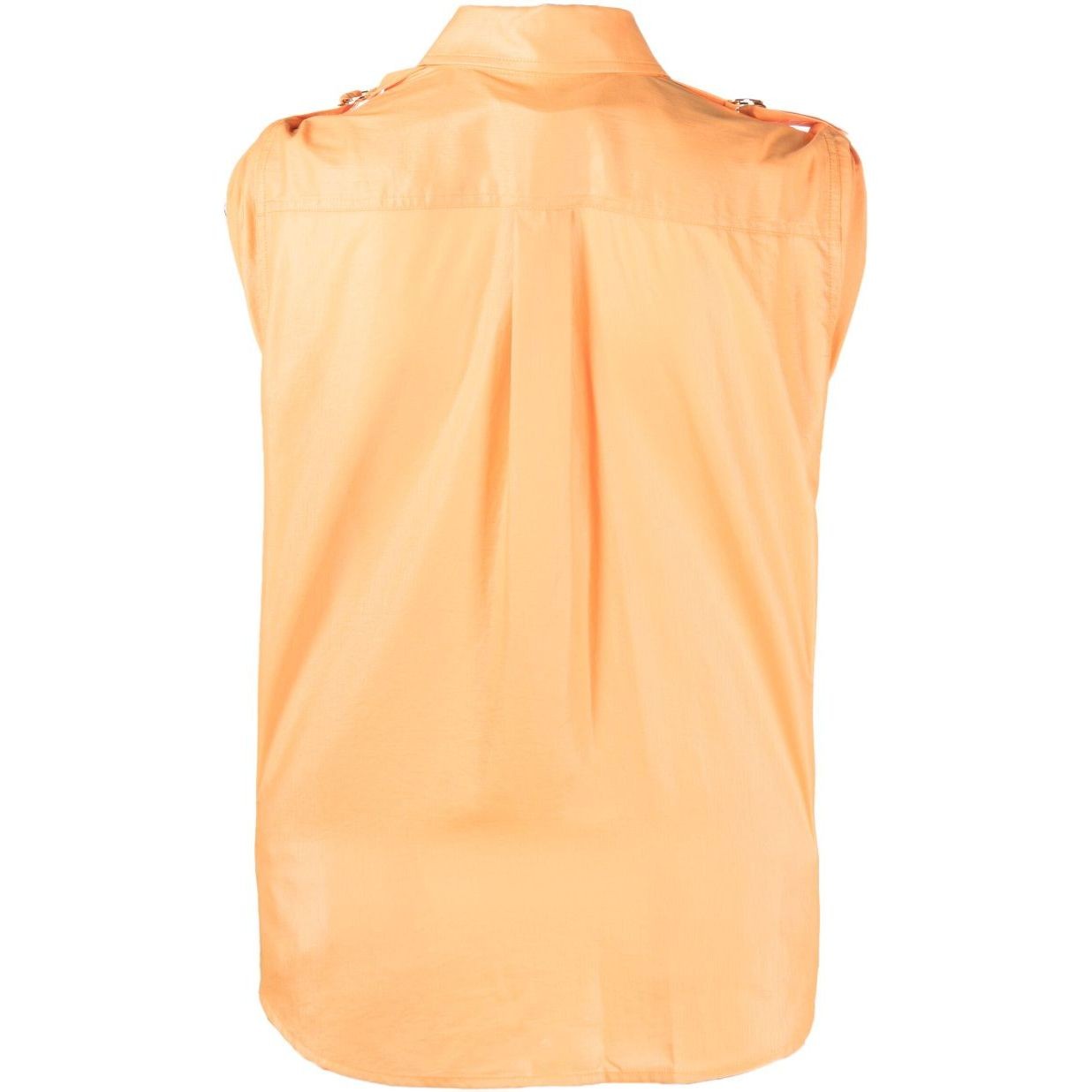 DKNY Palaidinės moterims, Oranžinė, Roll tab blouse 2