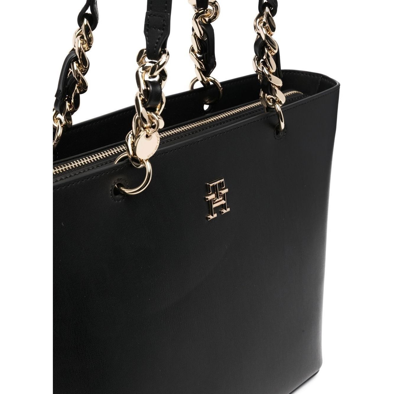 TOMMY HILFIGER Pirkinių krepšys moterims, Juoda, TH CHIC TOTE 3