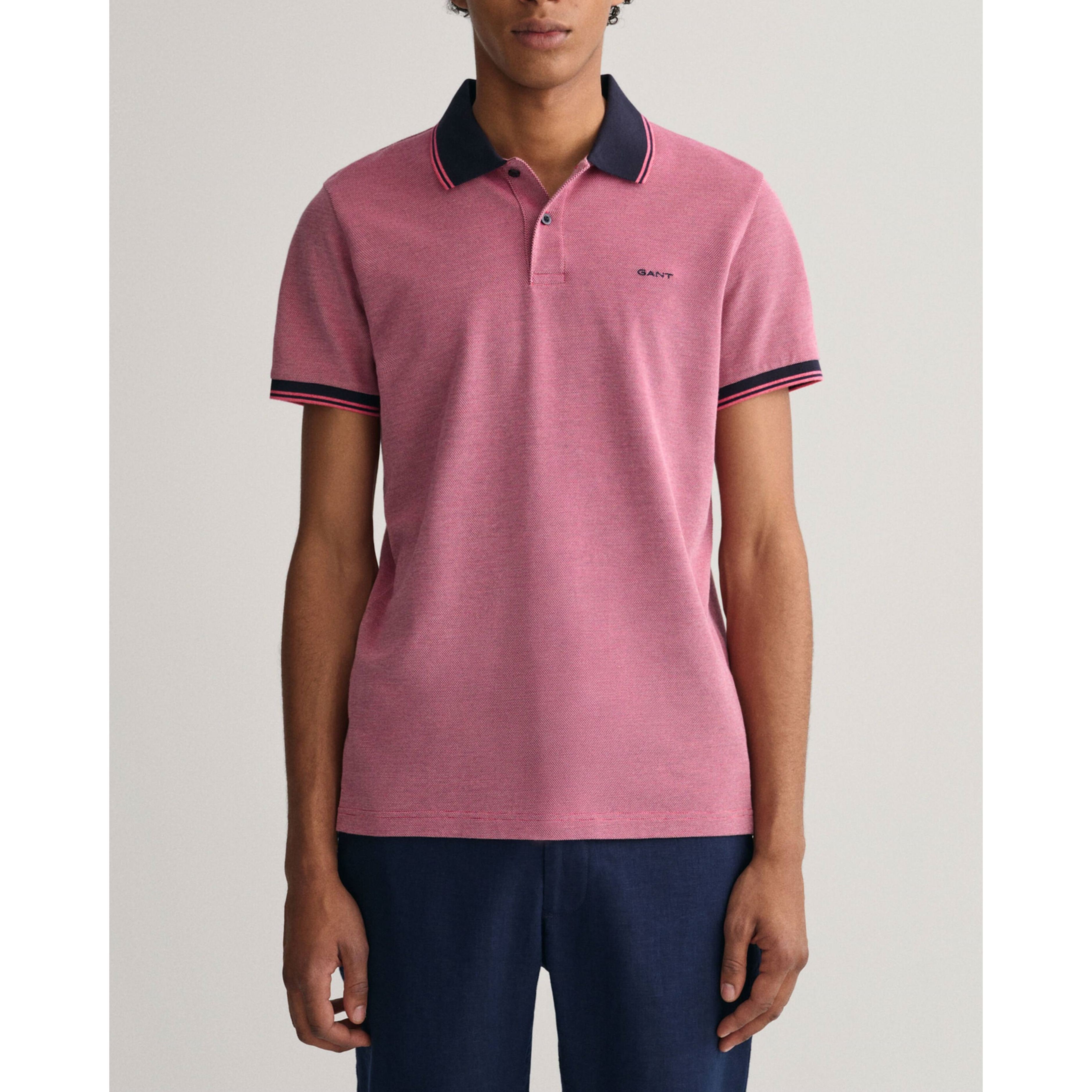 GANT Marškinėliai vyrams, Rožinė, 4-COL OXFORD 2