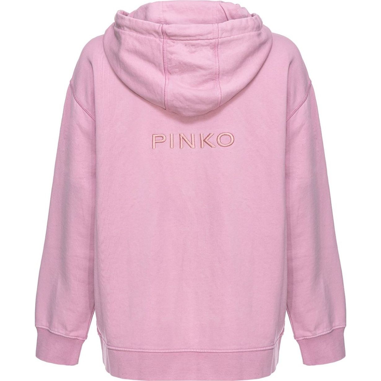 PINKO Džemperis moterims, Rožinė, Embroidered zip-up hoodie 2