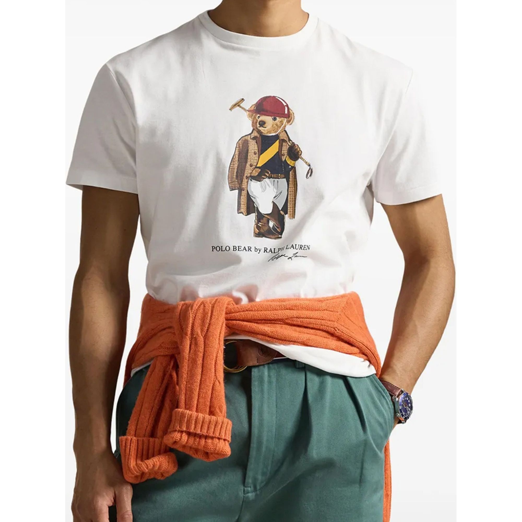 POLO RALPH LAUREN Marškinėliai trump. rankovėmis vyrams, Balta, Knit-t-shirt 2