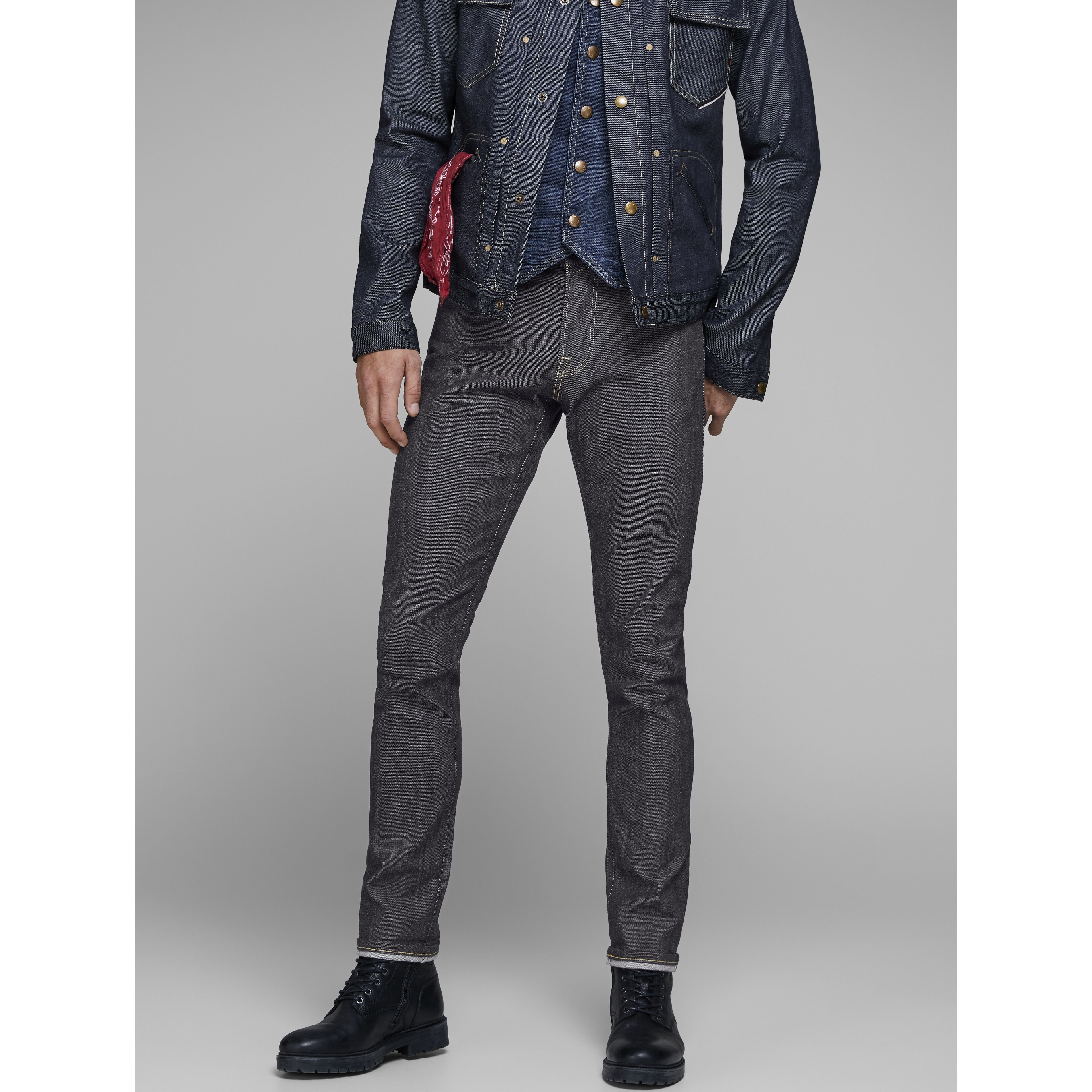 JACK & JONES Tiesūs džinsai vyrams, Mėlyna, JJIGLENN JJROYAL 4