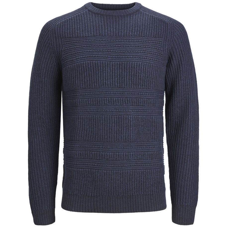 JACK & JONES Megztinis vyrams, Mėlyna, JJDAVIS KNIT CREW NECK