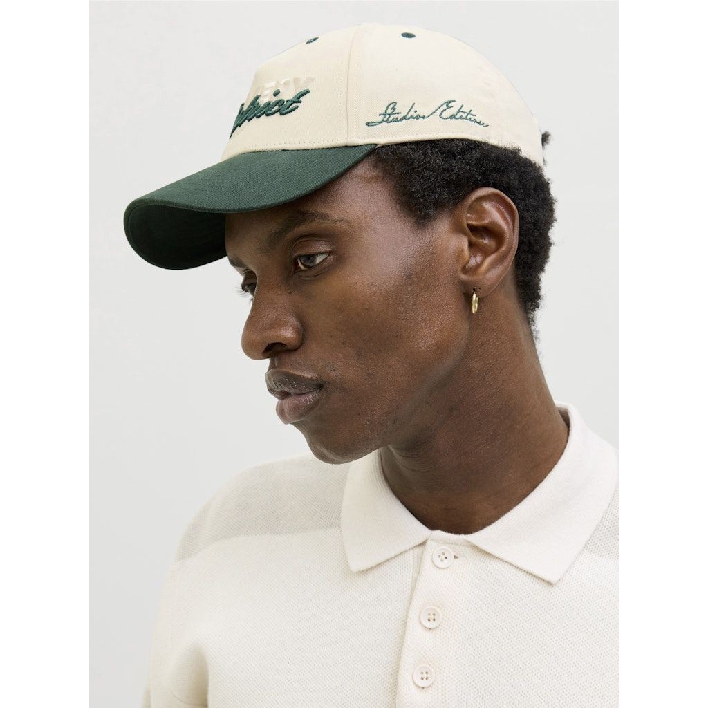 JACK & JONES Kepurė vyrams, Žalia, Base district cap 5