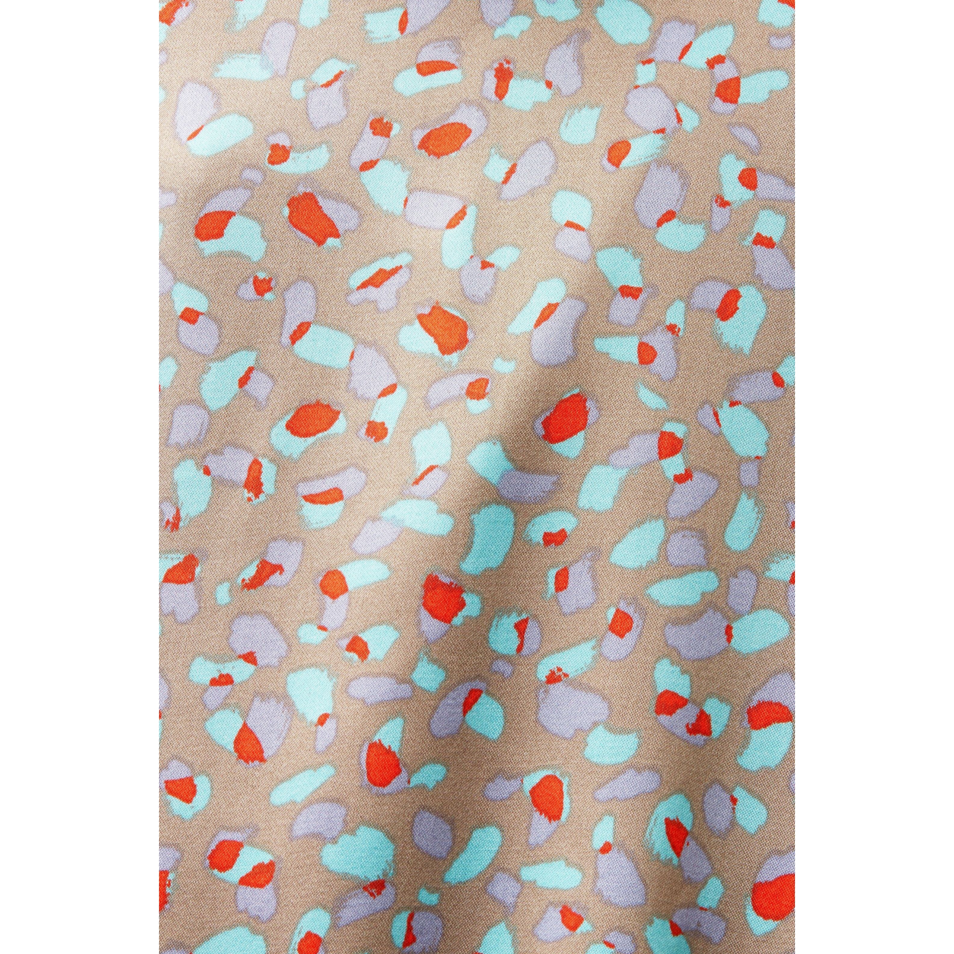 ESPRIT Midi suknelė moterims, Smėlio, Printed Satin Midi Dress 4