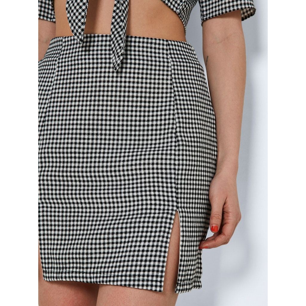 NOISY MAY Mini sijonas moterims, Balta, NMJOE HW SHORT SKIRT 3