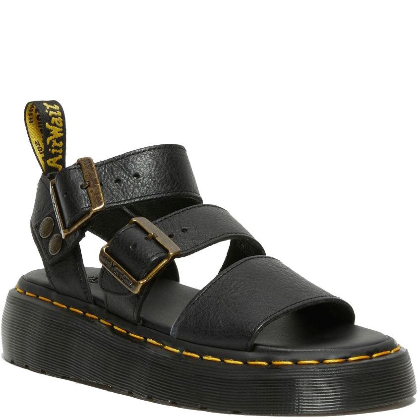 DR. MARTENS Basutės moterims, Juoda, Gryphon quad pisa sandals 1