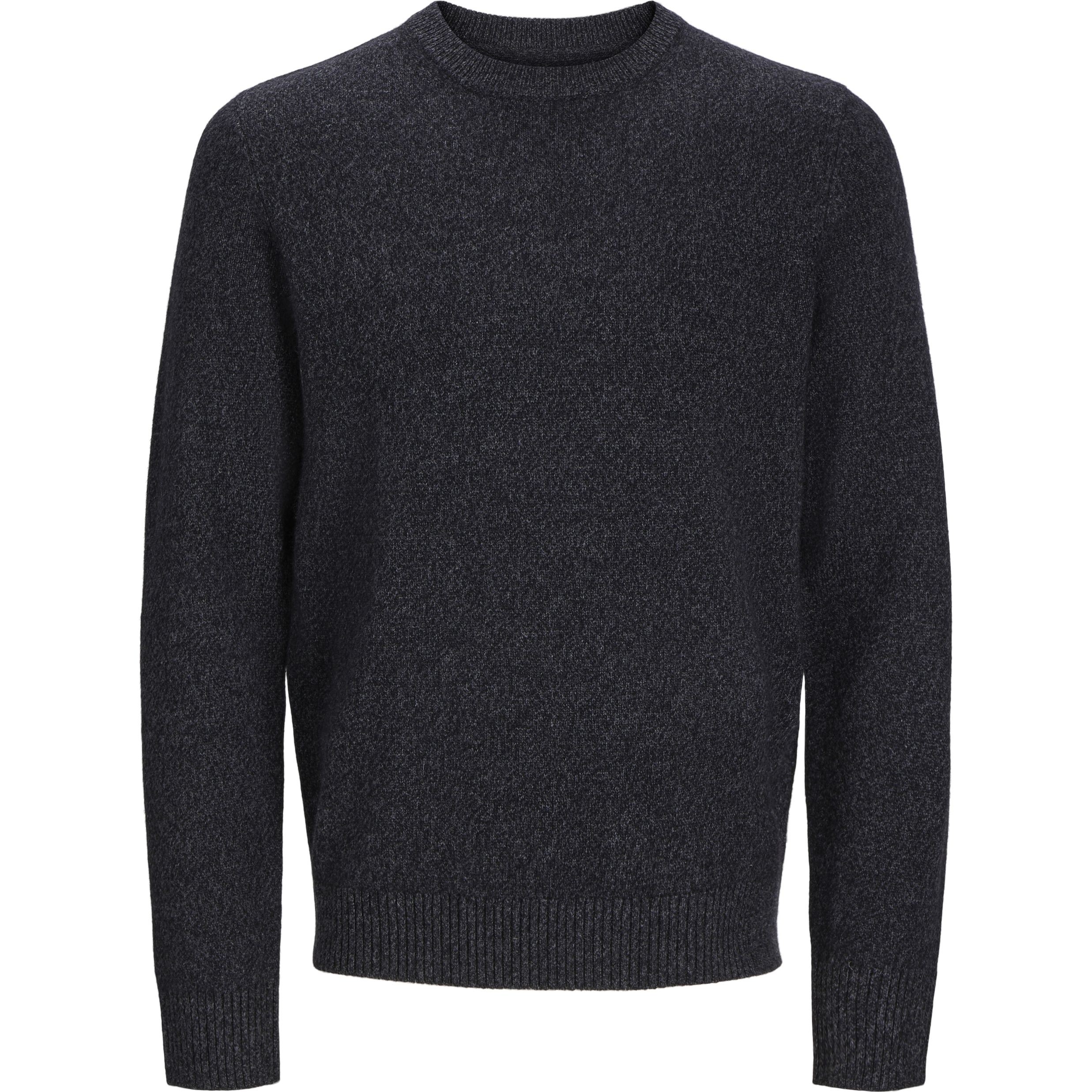 JACK & JONES Megztinis vyrams, Pilka, Lambs wool knit crew neck 1