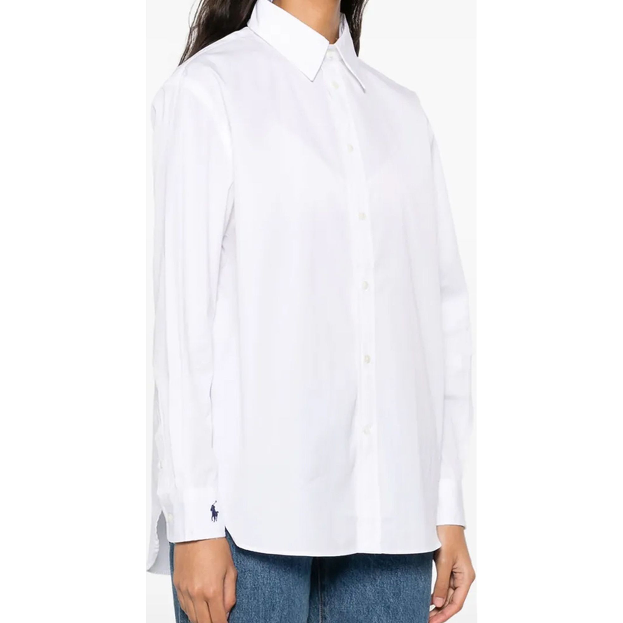 POLO RALPH LAUREN Marškiniai ilgomis rankovėmis moterims, Balta, Long sleeve-button front shirt 2