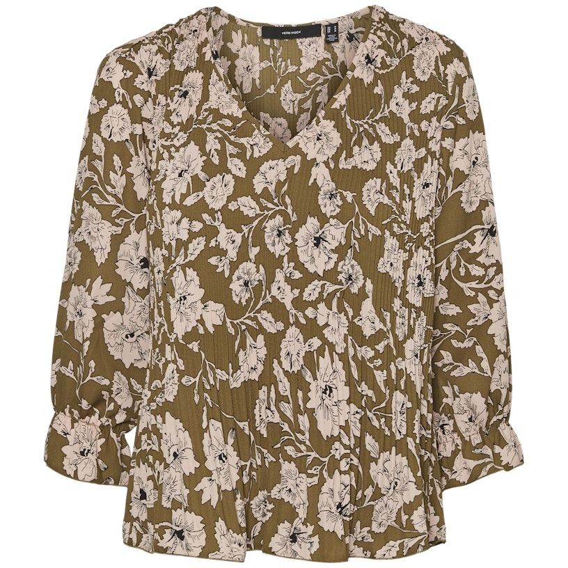 VERO MODA Palaidinės moterims, Žalia, VMVILMA 3/4 TOP WVN 1