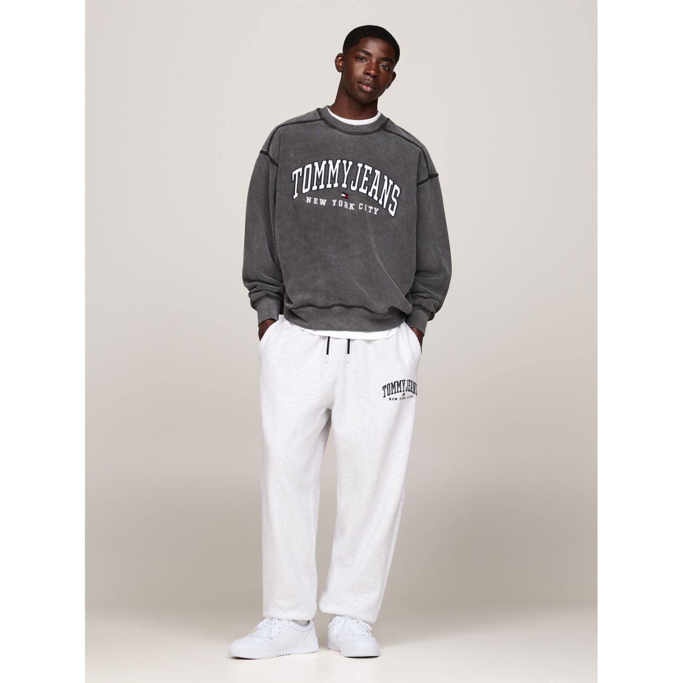 TOMMY JEANS Laisvalaikio bateliai vyrams, Balta, Cupsole sneaker 9