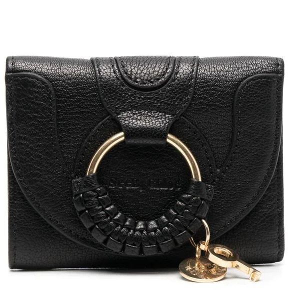 SEE BY CHLOE Rankinė per petį moterims, Juoda, Hana compact wallet 1