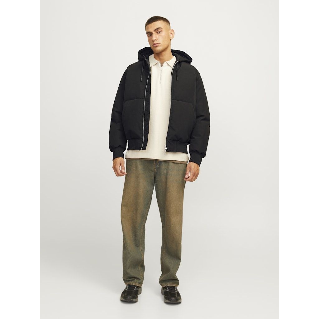 JACK & JONES Lengva striukė vyrams, Juoda, Collective bomber jacket 4