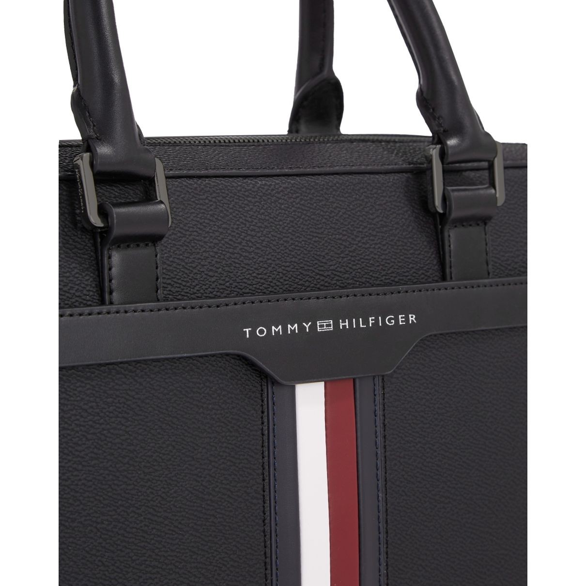 TOMMY HILFIGER Dėklas kompiuteriui vyrams, Juoda, Coated canvas computer bag 3