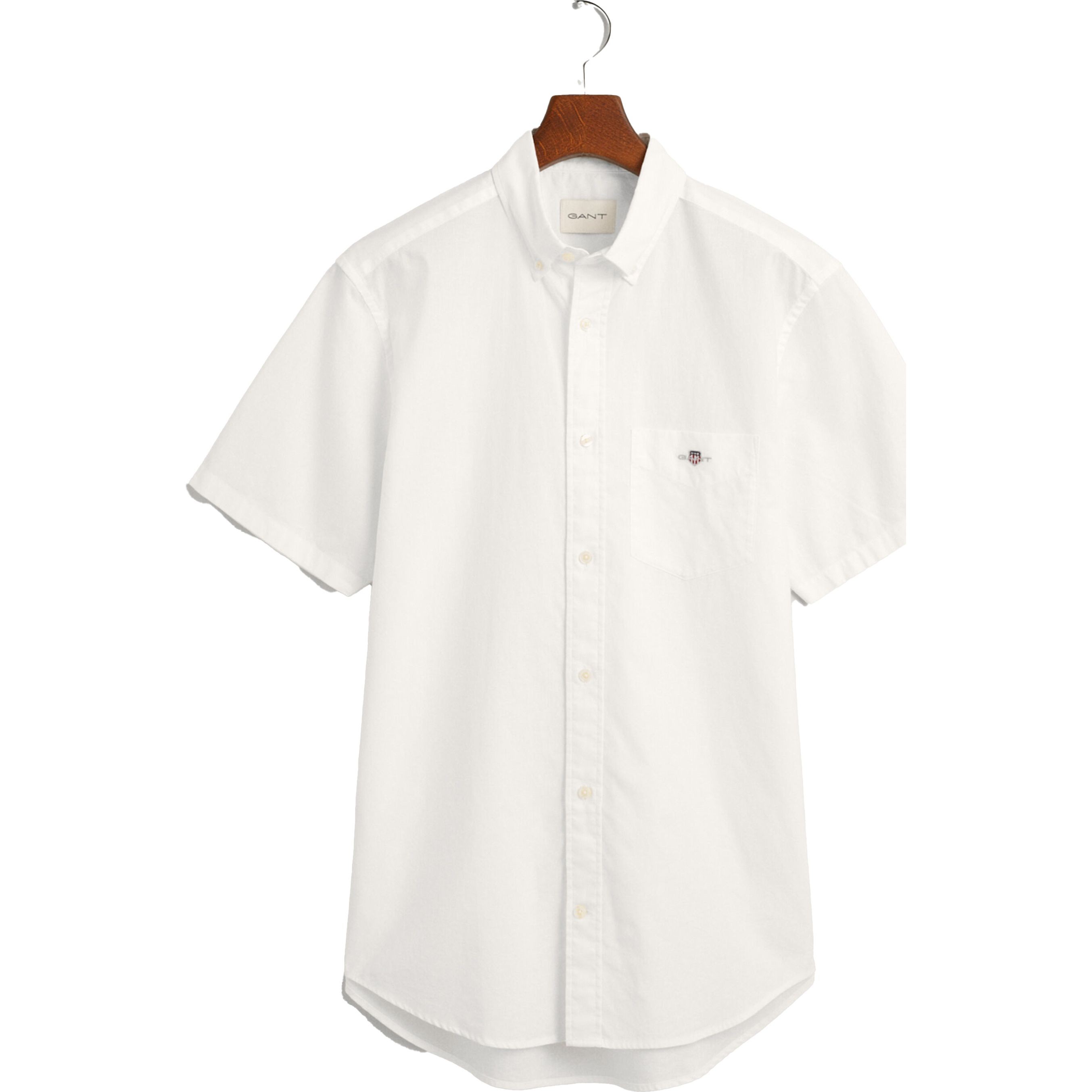 GANT Marškiniai vyrams, Balta, REG COTTON LINEN SS SHIRT 1