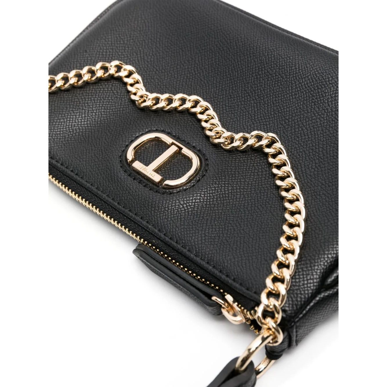 TWINSET Rankinė per petį moterims, Juoda, Mini crossbody 3