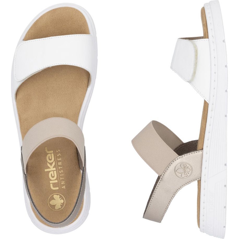 RIEKER Basutės moterims, Balta, SANDALS 8