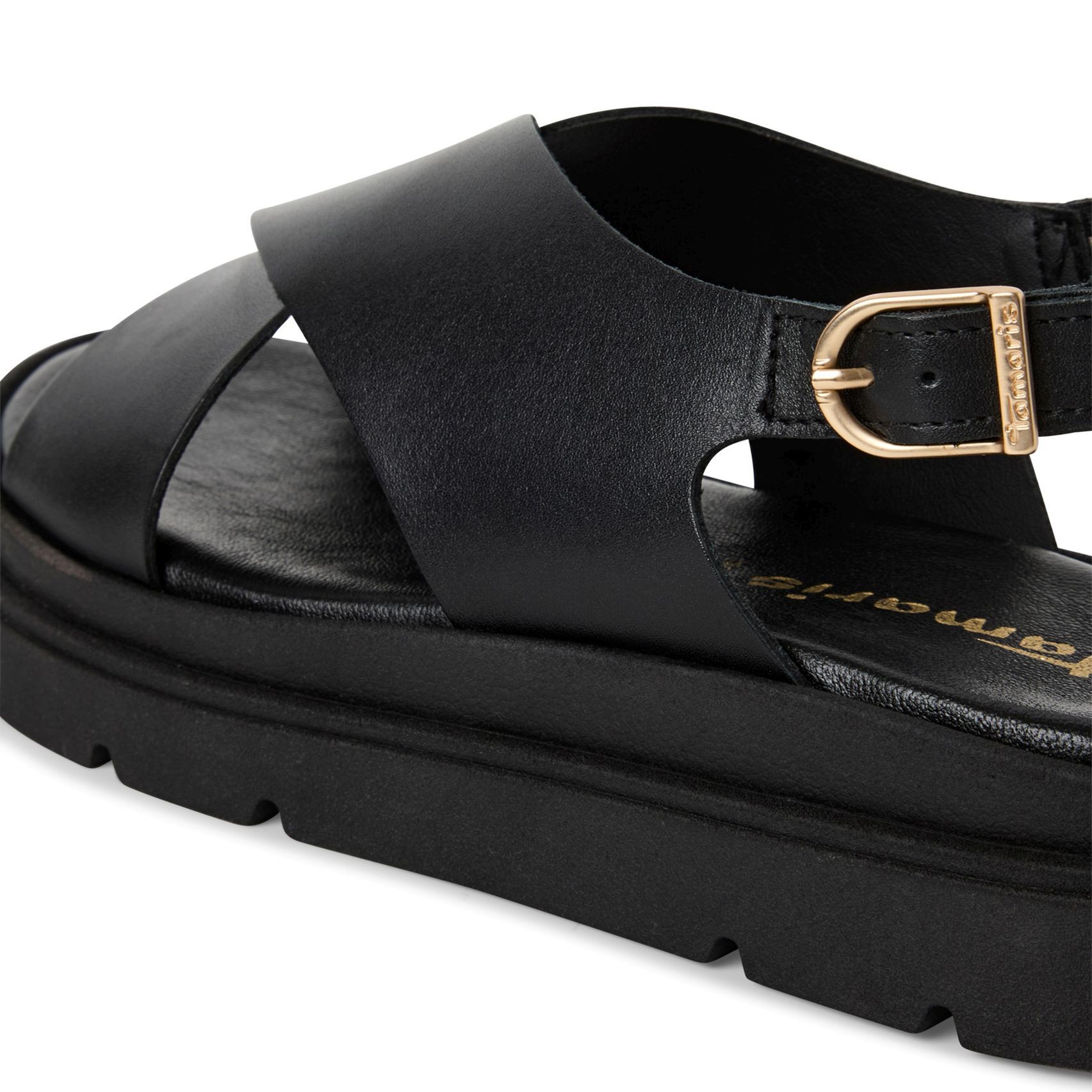 TAMARIS Basutės moterims, Juoda, Wedge/plat sand 6