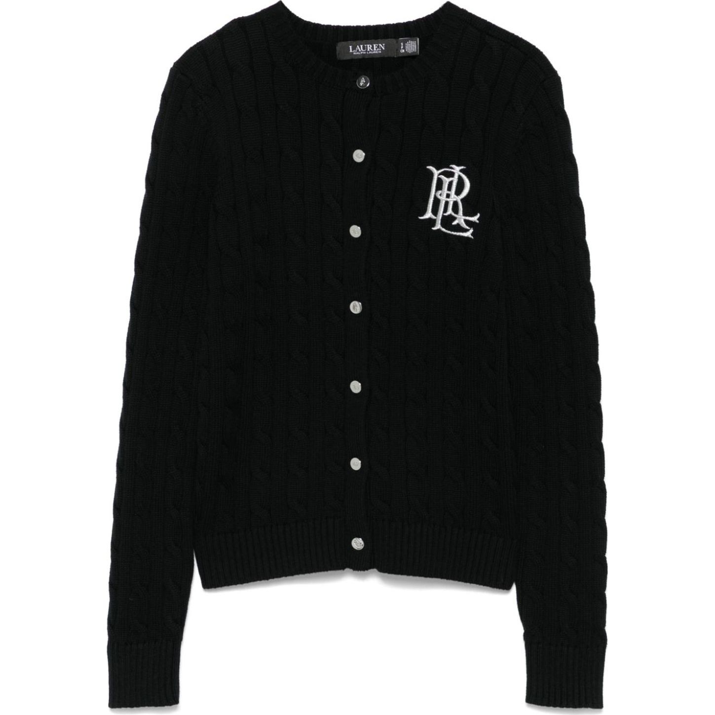 LAUREN RALPH LAUREN Kardiganas moterims, Juoda, Ralhan long sleeve cardigan