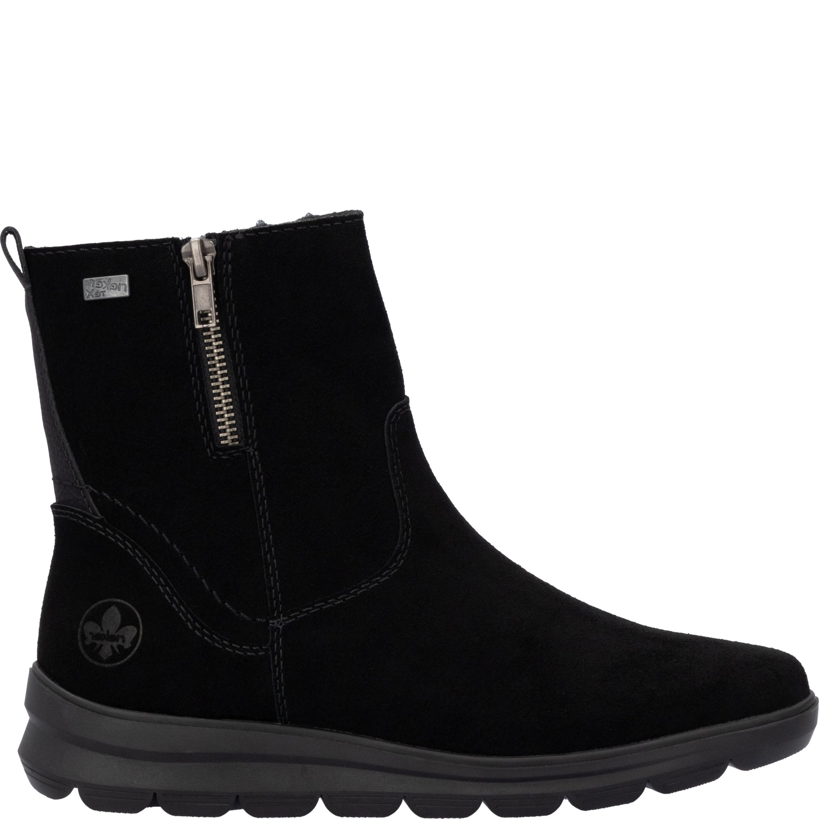 RIEKER Aulinukai moterims, Juoda, Ladies mid height boots 4