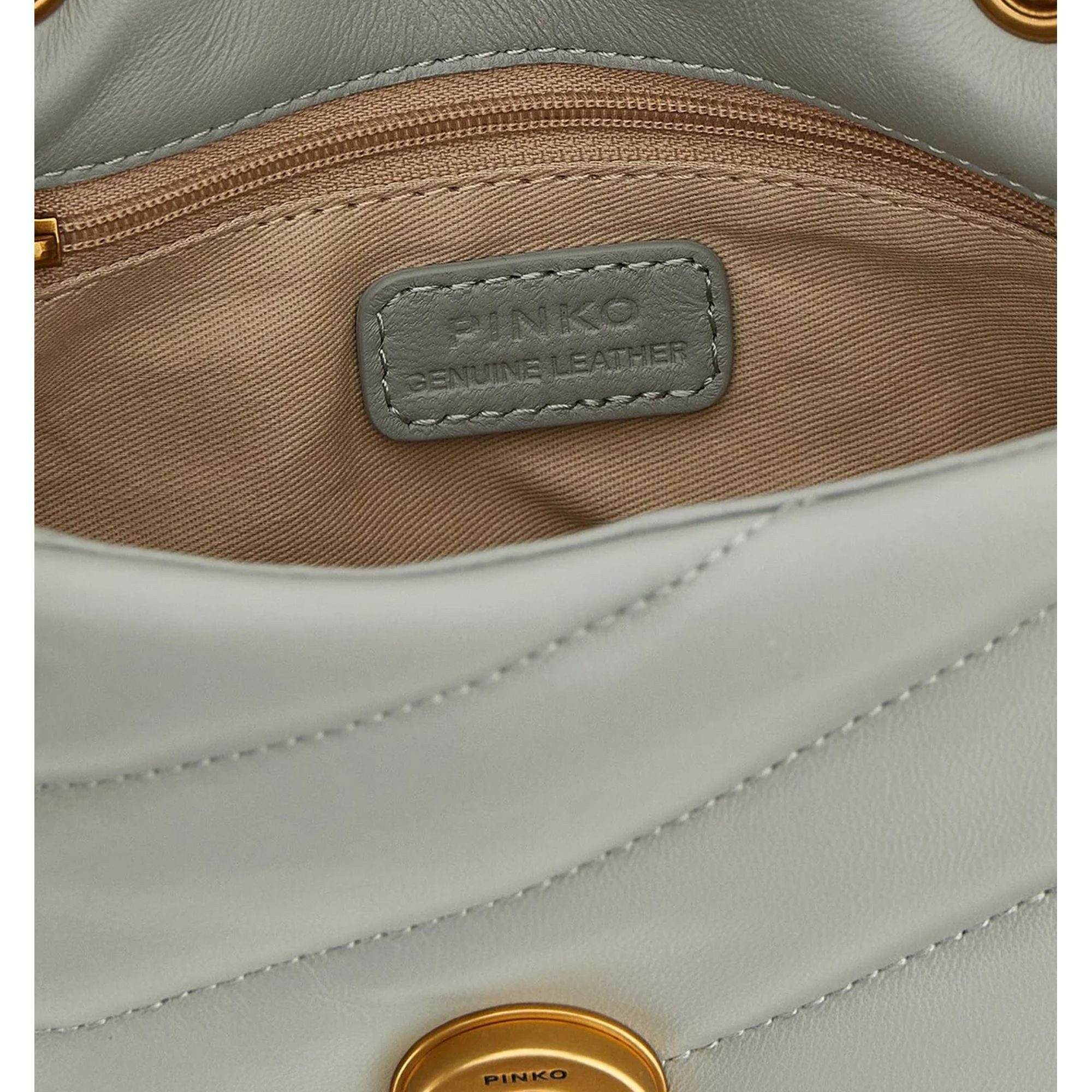 PINKO Rankinė per petį moterims, Mėlyna, Love puff baby cl sheep nappa 4