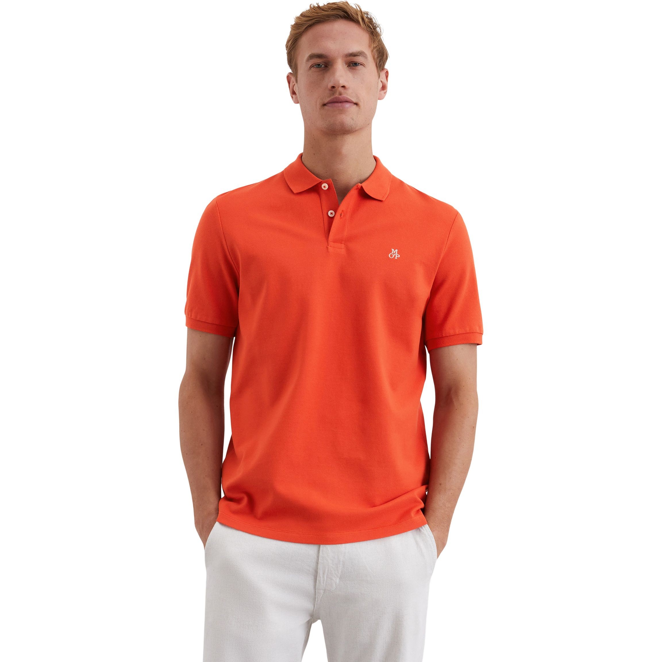 MARC O'POLO Polo marškiniai trumpos rank. vyrams, Raudona, Polo short 523223053092 2