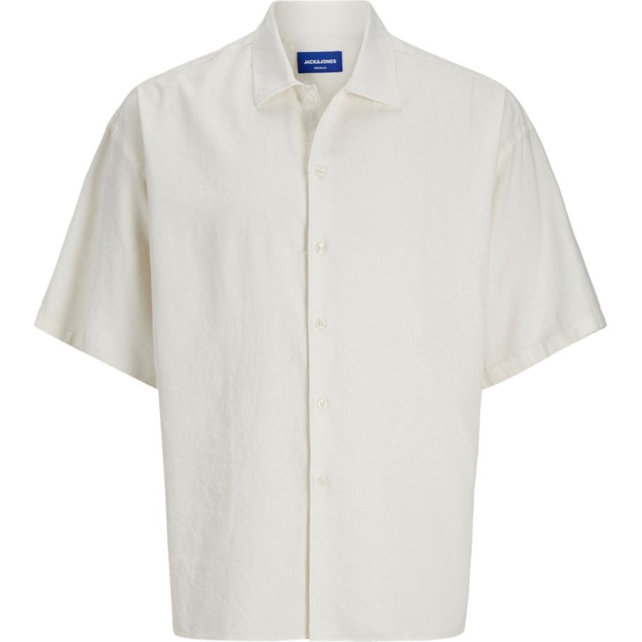 JACK & JONES Marškiniai trump. rankovėmis vyrams, Balta, Paros oversized shirt