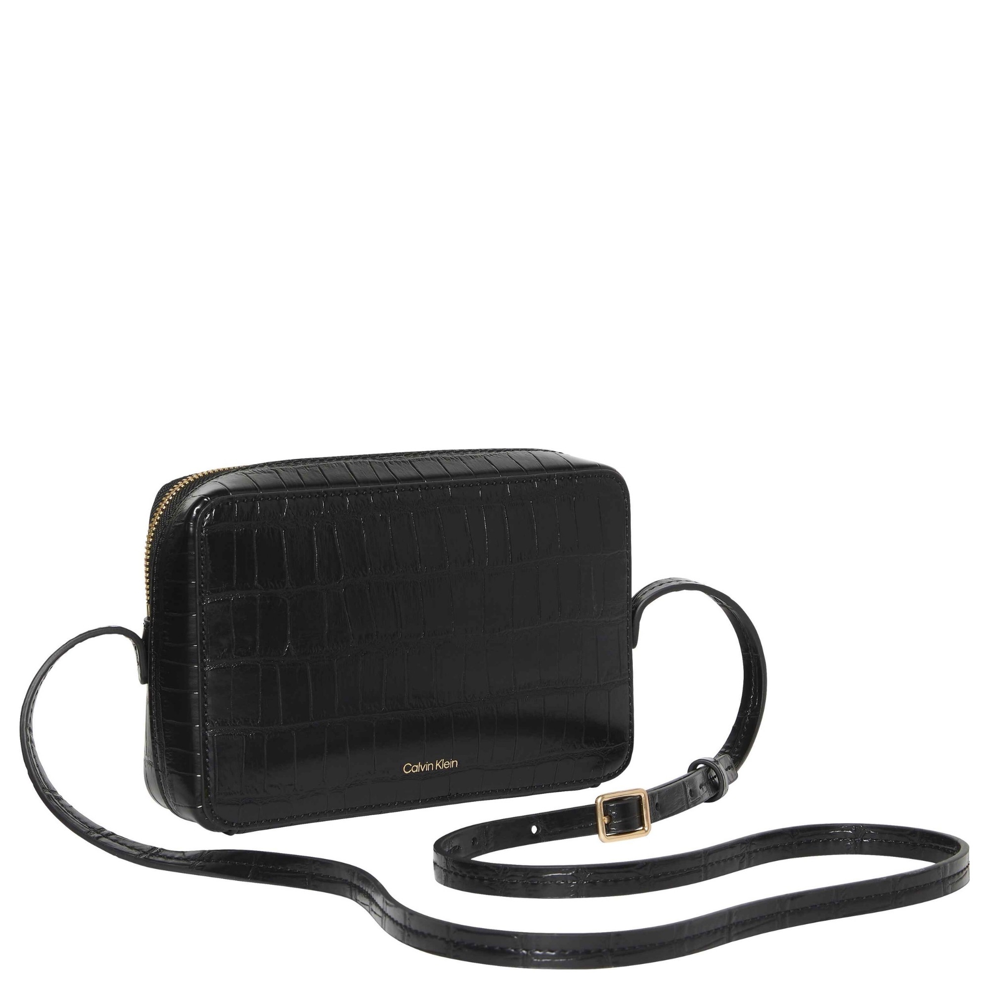 CALVIN KLEIN Rankinė per petį moterims, Juoda, CK croc camera? bag 2