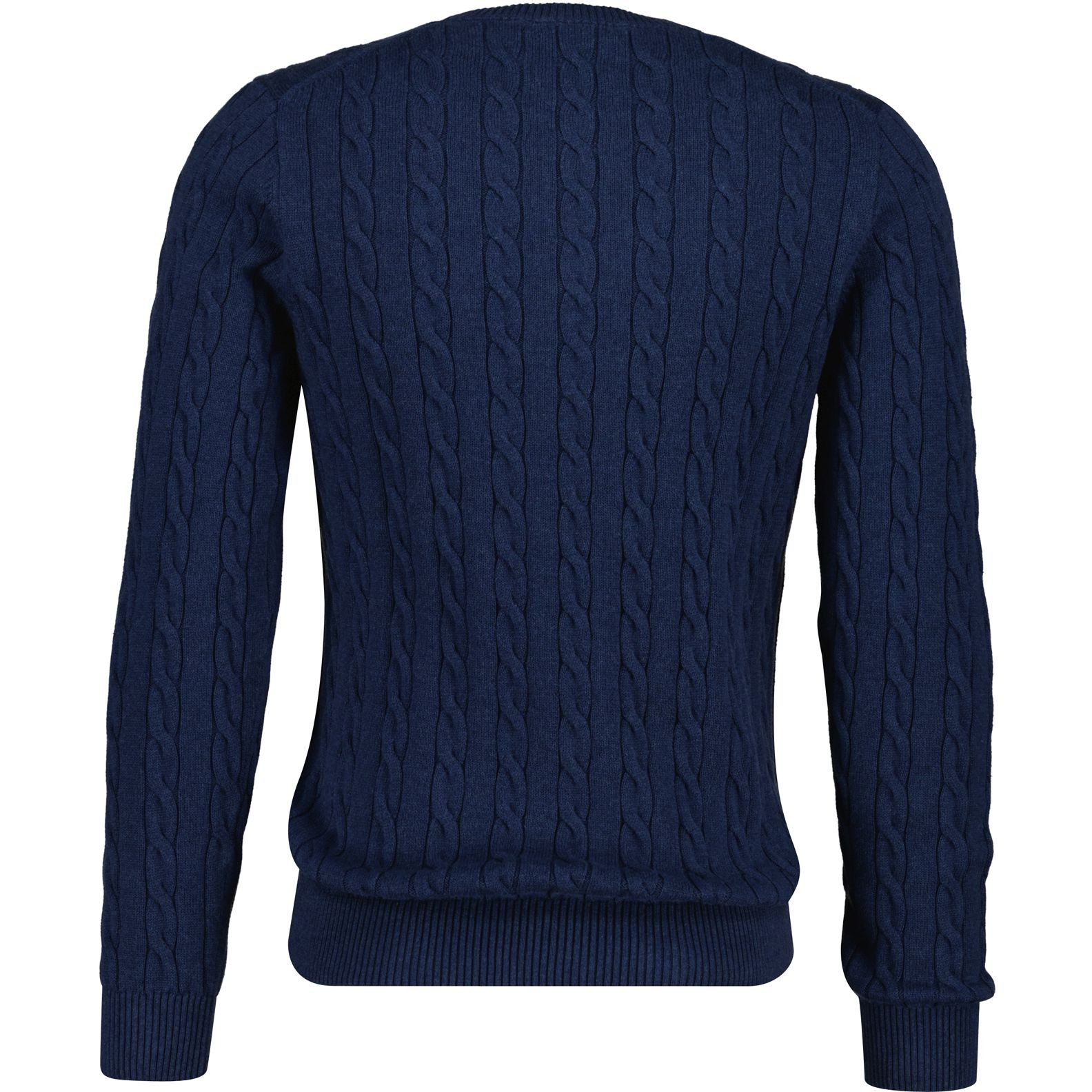 GANT Megztinis vyrams, Mėlyna, cotton cable c-neck 2