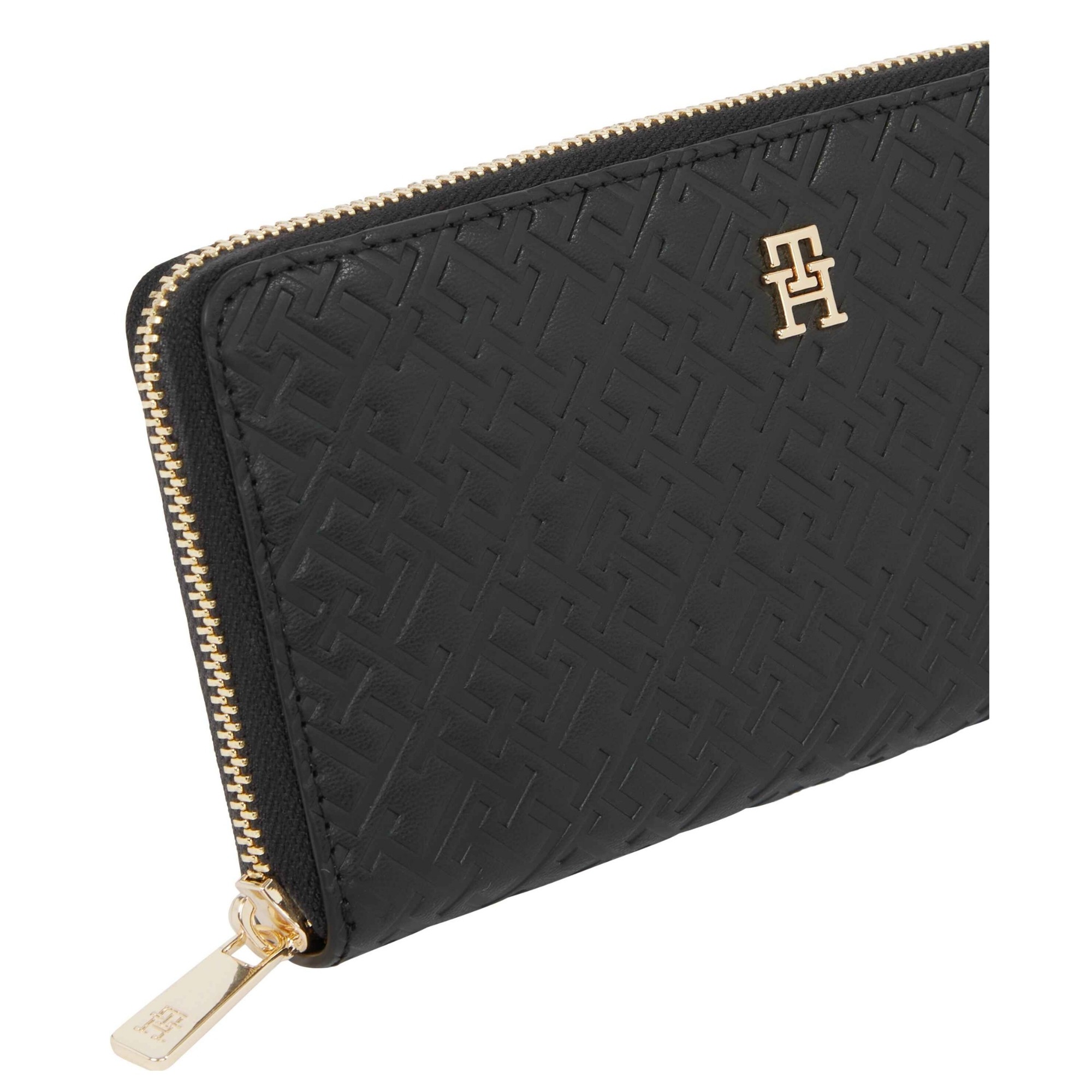 TOMMY HILFIGER Piniginė moterims, Juoda, TH icon lrg za mono embo 4