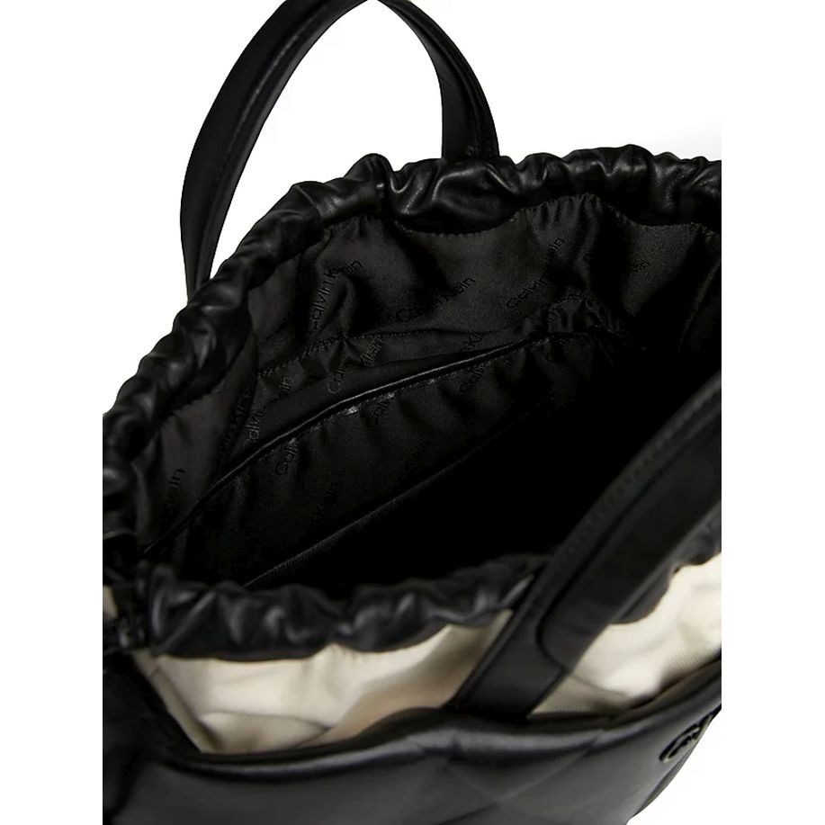 CALVIN KLEIN Pirkinių krepšys moterims, Juoda, Quilt large shopper tote bag 4