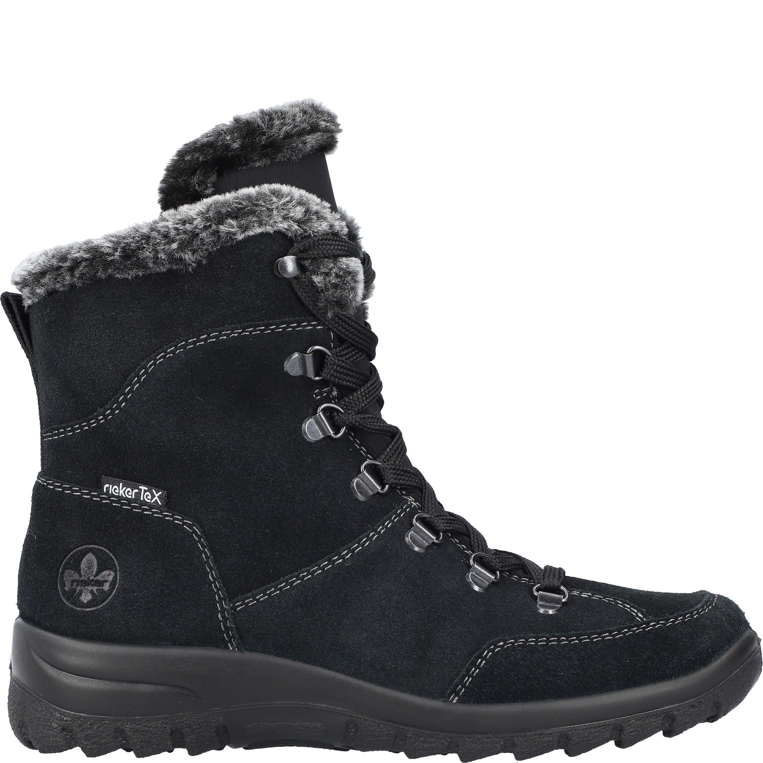 RIEKER Auliniai moterims, Juoda, Ladies mid height boots 3